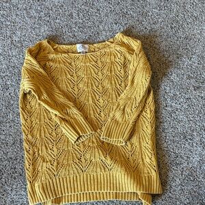 Yellow Knit Women's Sweater